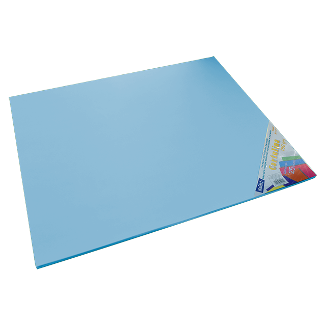 CARTULINA PAQ C/25 C-42 AZUL PASTEL 50X65 180 GM