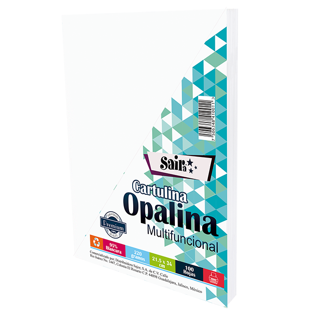 OPALINA CARTULINA T/OFICIO 220 GR BLANCA PAQ C/100