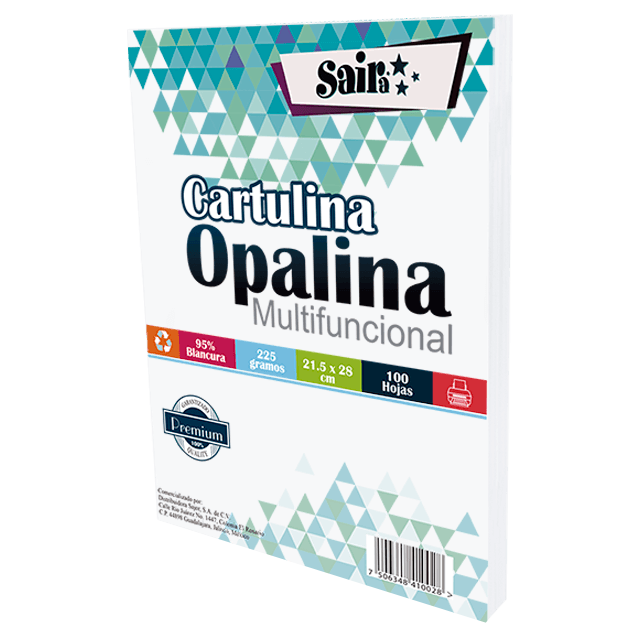 OPALINA CARTULINA T/CARTA 225 GRS C/100