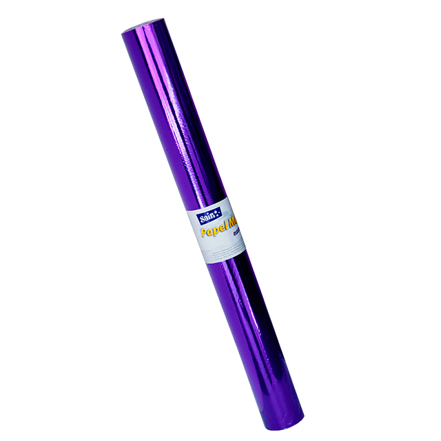 PAPEL METALICO ROLLO 60 CMS X 25 MTS MORADO