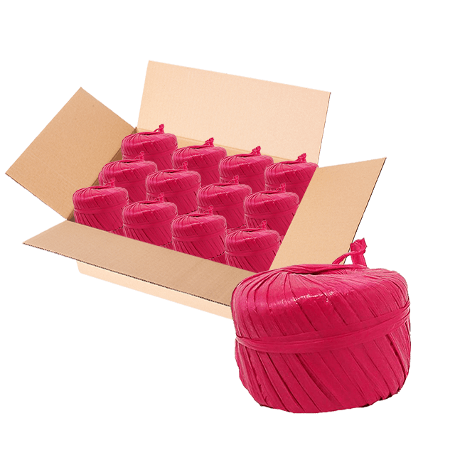 RAFIA TOYO BOLA 100 GR 9 ROSA FUERTE CAJA C/200