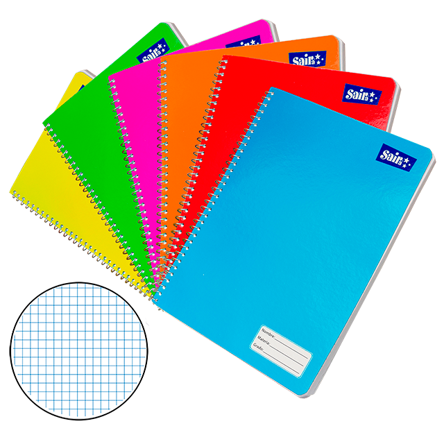 CUADERNO PROFESIONAL CUADRO 7MM 100 HOJAS C/48 PZAS