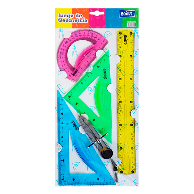 JUEGO DE GEOMETRIA FLEXIBLE GRANDE COMPAS METALICO PZA